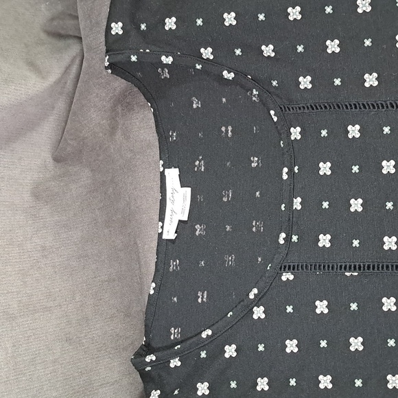 Penningtons In Every Story Black Pink Floral Shortsleeve Tee Peplum VG 4X - Picture 3 of 11